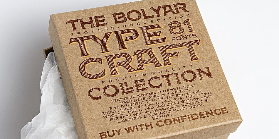 FM Bolyar TypeCraft font family sample image.