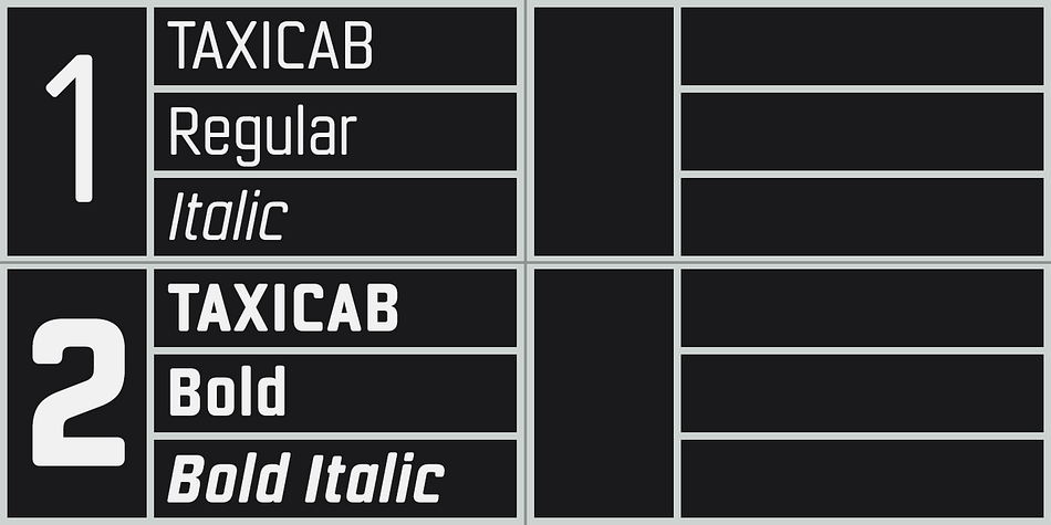 Taxicab has a proper lowercase and a full complement of Latin Extended-A characters.