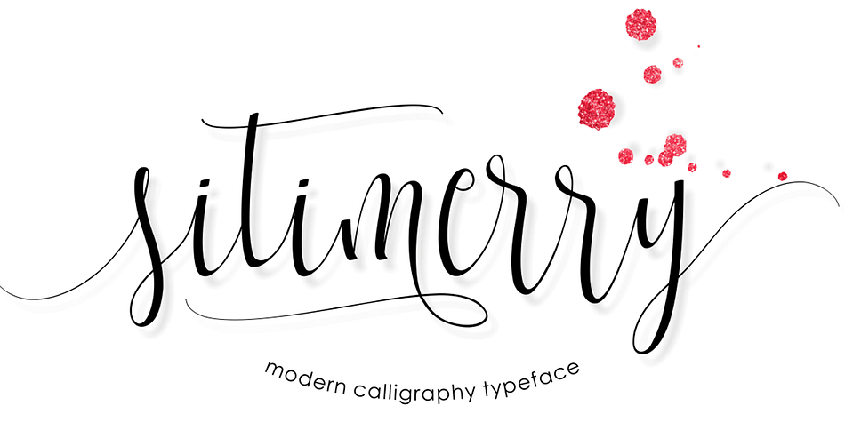 Introducing my new font Sitimerry Script.