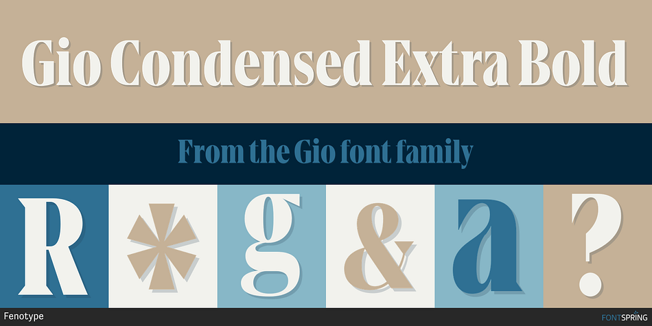 Gio Condensed Extra Bold Font
