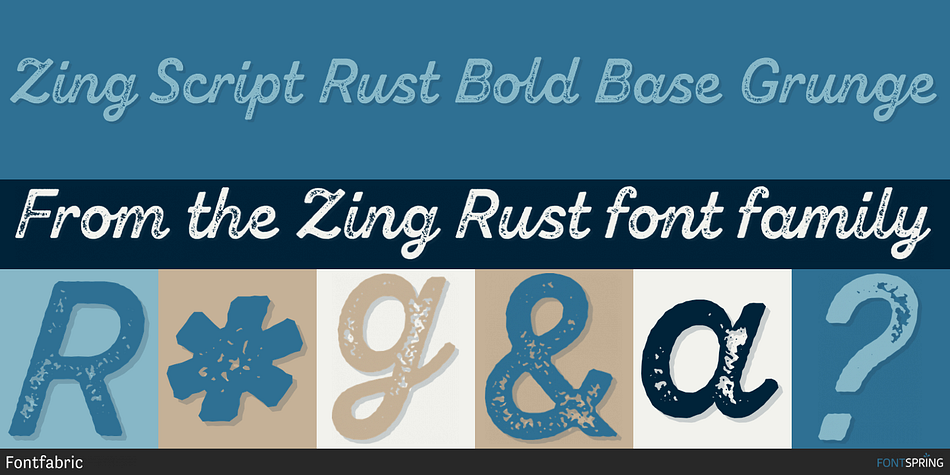 Zing Script Rust Bold Base Grunge Font