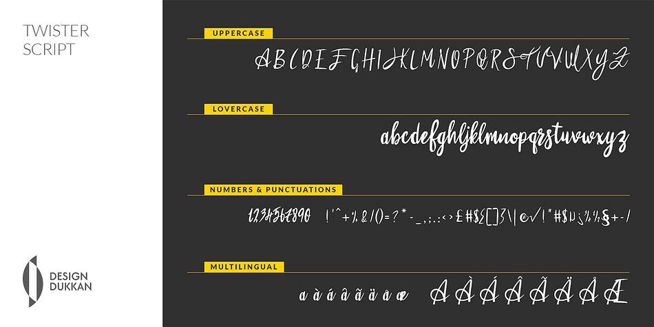 Highlighting the Twister Script font family.