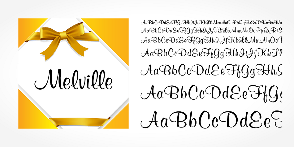 Melville Pro font family example.