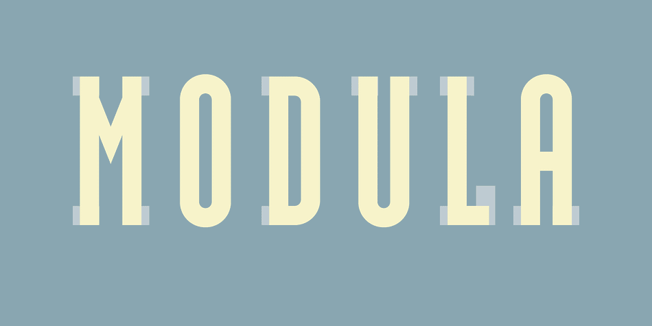 Modula was the first high resolution headline face that I designed with the Macintosh computer.