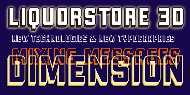 Liquorstore font family example.