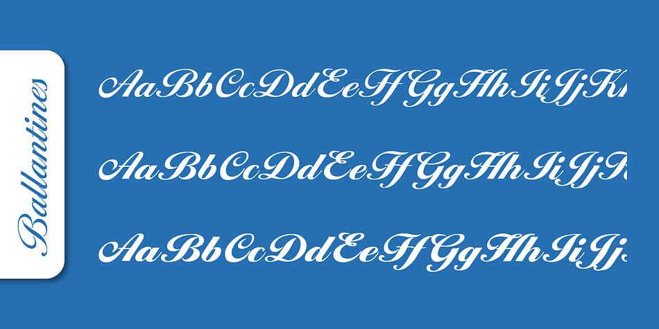 Emphasizing the popular Ballantines Serial font family.