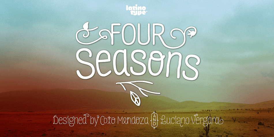 Four seasons is a display handwritten typeface inspired by nature and its changes in summer, spring, fall and winter.