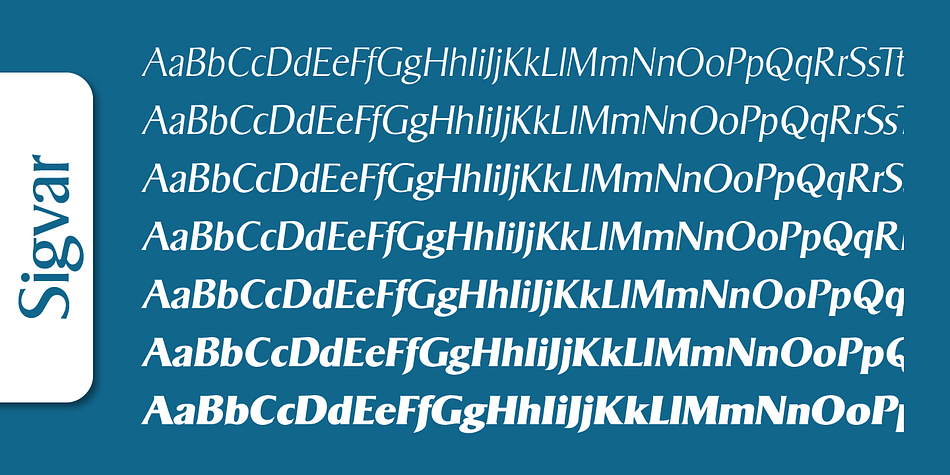 Emphasizing the popular Sigvar Serial font family.