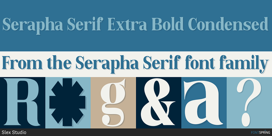 Serapha Serif Extra Bold Condensed Font