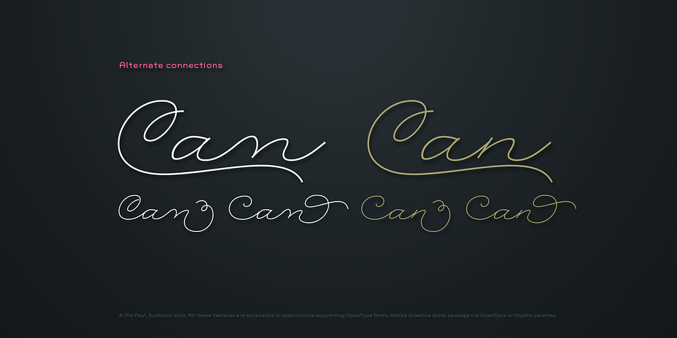 Rolling Pen is another cup of mine that runneth over with alternates, swashes, ligatures, and other techy perks.