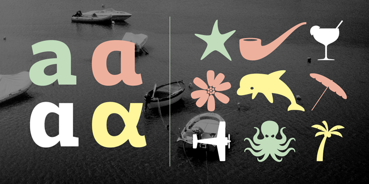 Emphasizing the popular Adria Slab font family.