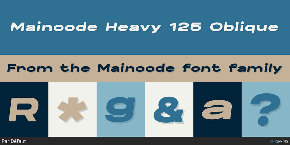 Maincode Heavy 125 Oblique Font