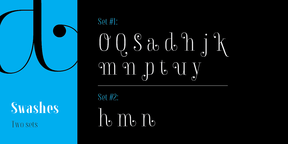 Napolitanka font family example.