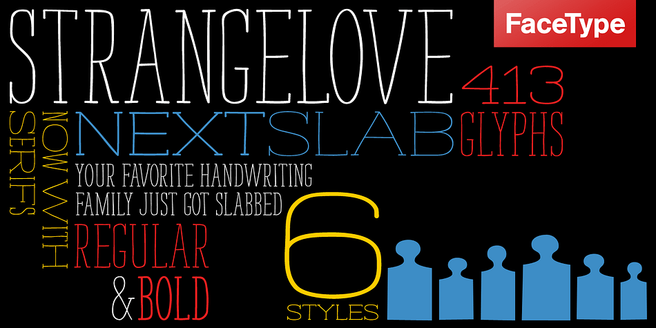 Strangelove NextSlab is a serif version of our bestseller Strangelove Next.