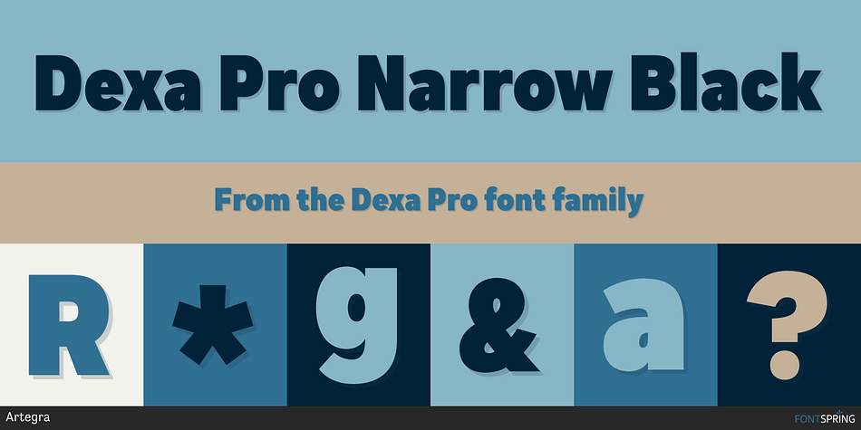 Dexa Pro Narrow Black Font