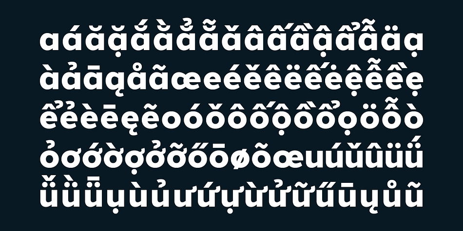 The result is a distinctively modern geometric font family that is strikingly simple in design yet perfectly pleasing to the readers eye.