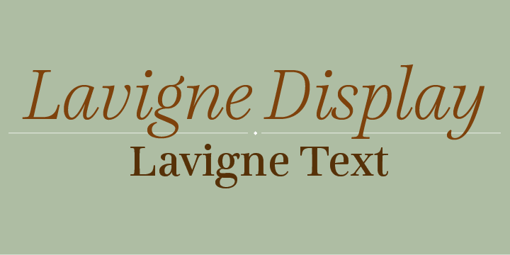 Displaying the beauty and characteristics of the Lavigne font family.