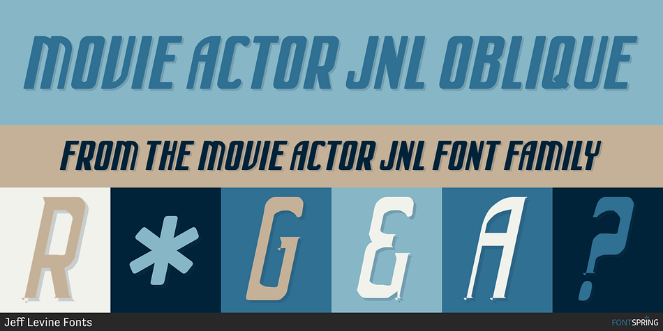 Movie Actor JNL Oblique Font