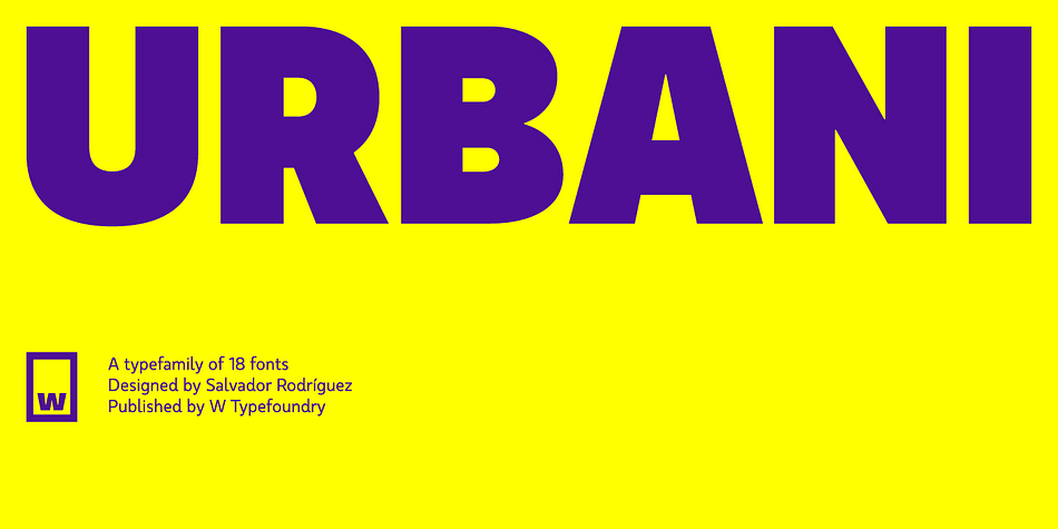 Urbani is the result of a mix between Neohumanist and Neogrotesque types.