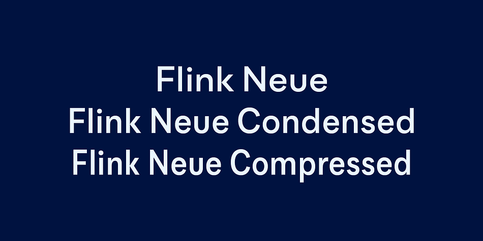 Highlighting the Flink Neue VF font family.