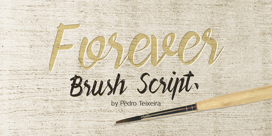 Displaying the beauty and characteristics of the Forever Brush Script font family.