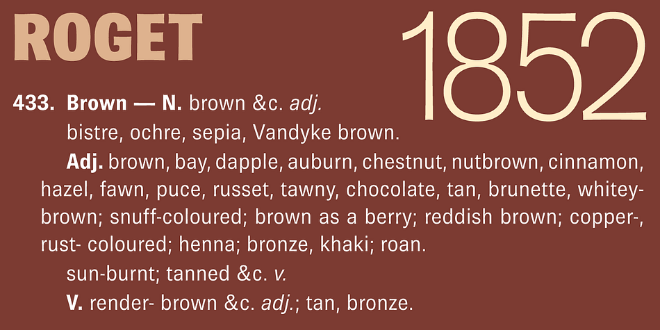 Emphasizing the favorited Brown Pro font family.