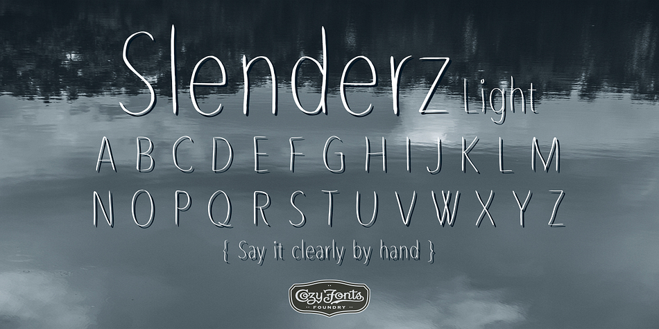 Slenderz is a handwritten font designed by Tom Nikosey, an American Graphic Designer specializing in Typographic Design and Illustration.