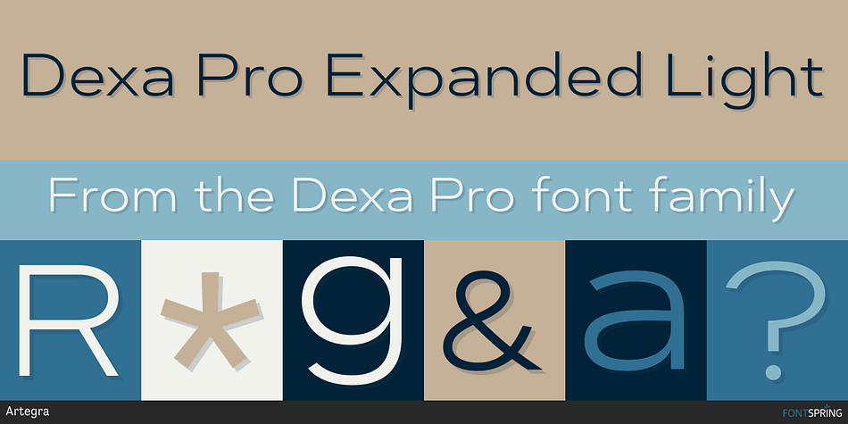 Dexa Pro Expanded Light Font