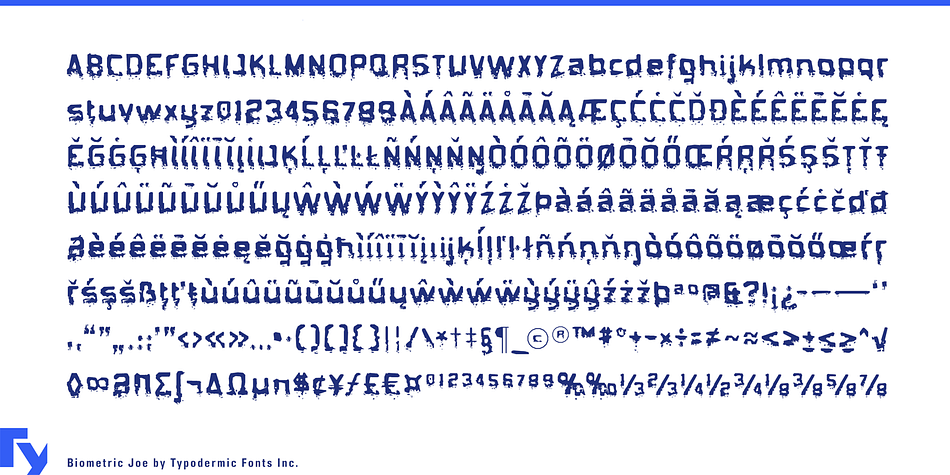 Highlighting the Biometric Joe font family.