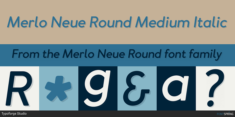 Merlo Neue Round Medium Italic Font