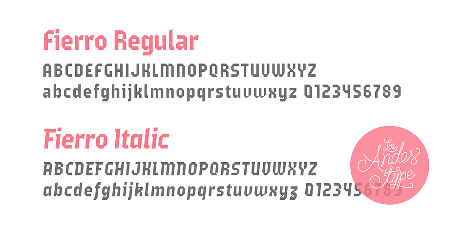 Displaying the beauty and characteristics of the Fierro font family.