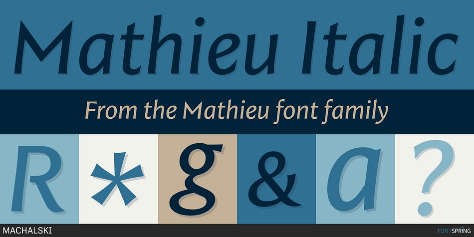 Mathieu Italic Font