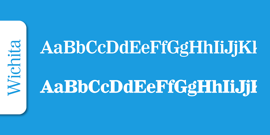 Emphasizing the popular Wichita Serial font family.