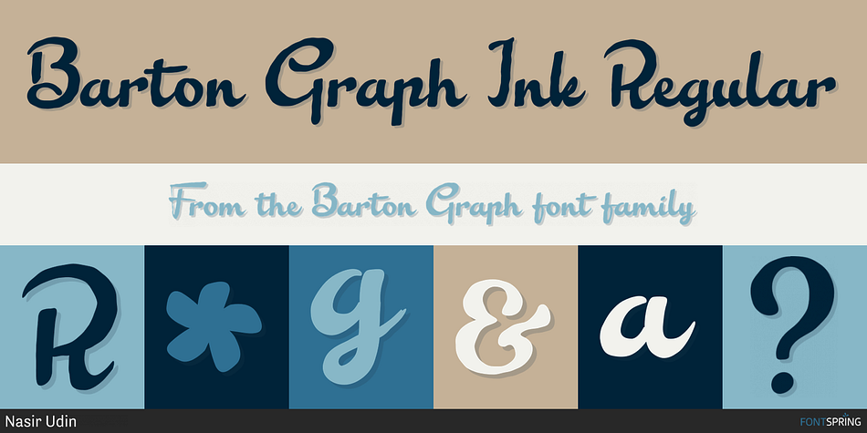 Barton Graph Ink Regular Font
