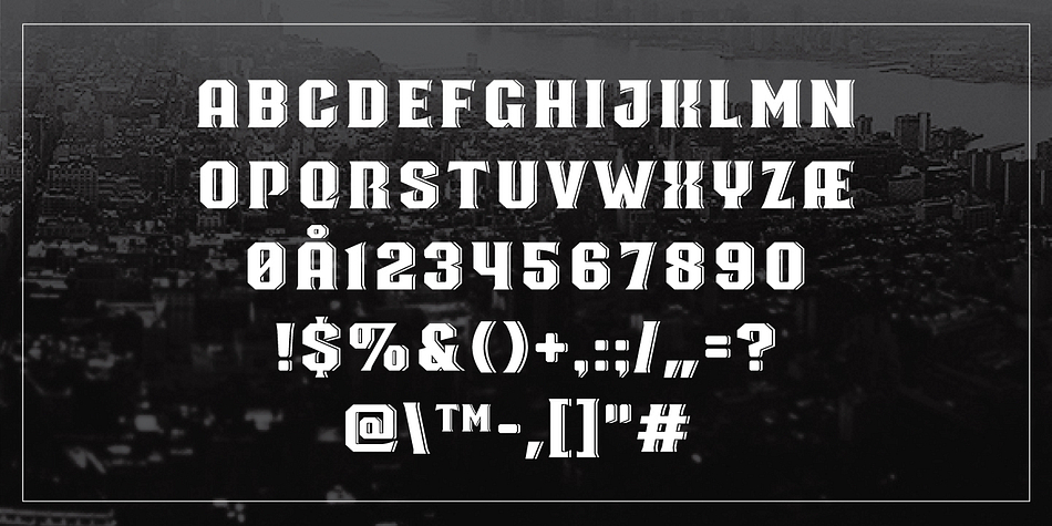 Regius font family sample image.