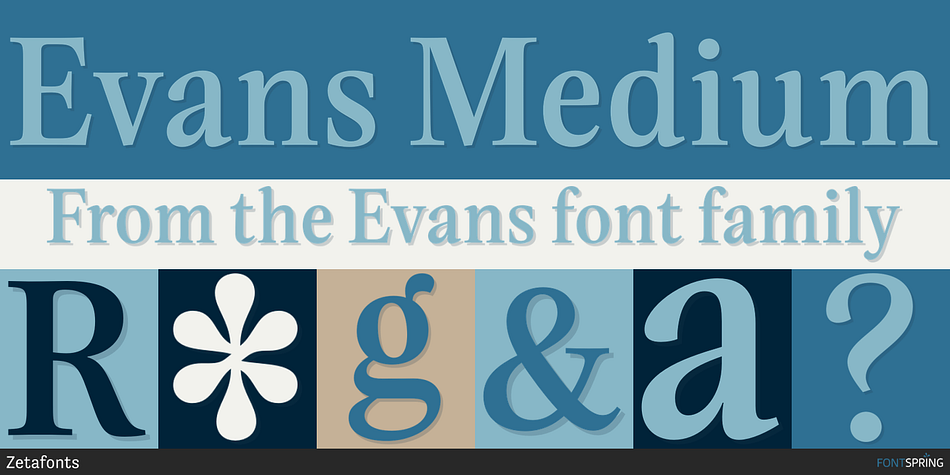 Evans Medium Font