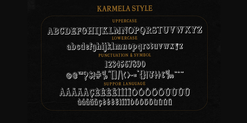 Highlighting the Karmela font family.