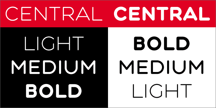 Central was developed specifically as a titling font for a theatre-hub website.