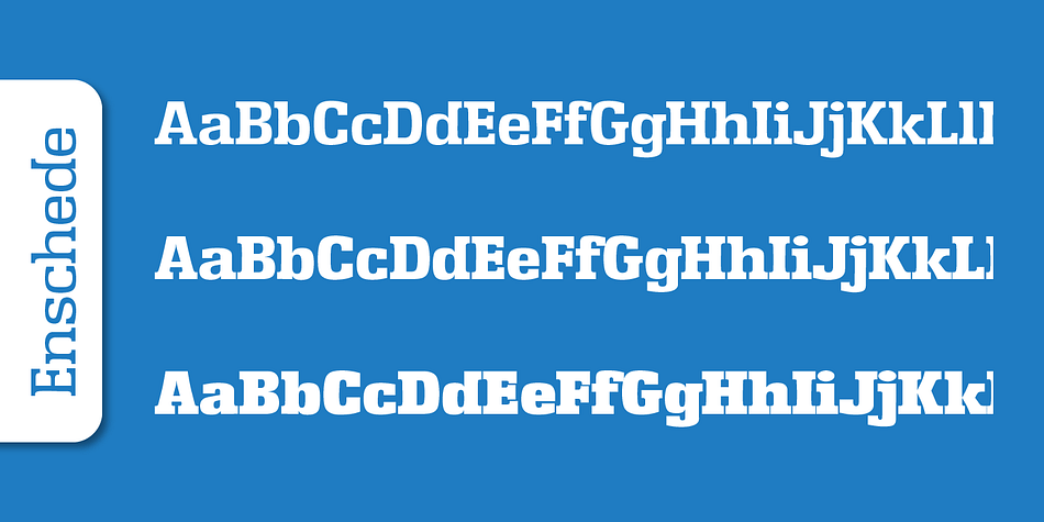 Emphasizing the popular Enschede Serial font family.
