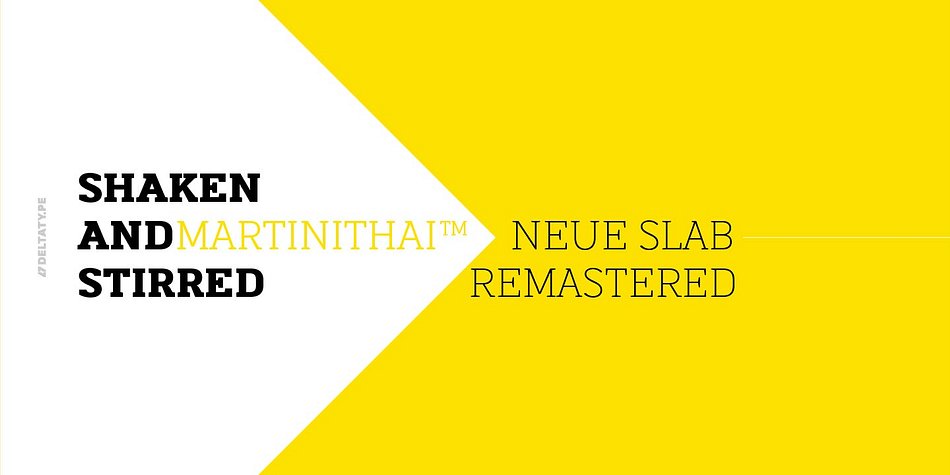 MartiniThai Neue Slab is a slab-serif based typeface that included six weights from thin to black with advance typographical support with features such as discretionary ligatures.