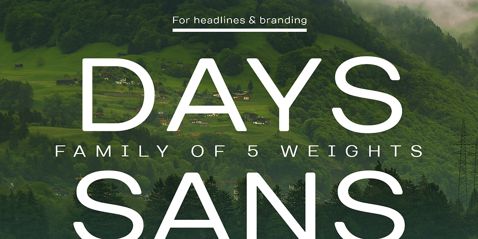 Days Sans is a qualitative reincarnation of the legendary free font Days.