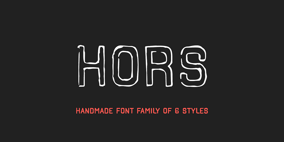 Hors font family sample image.