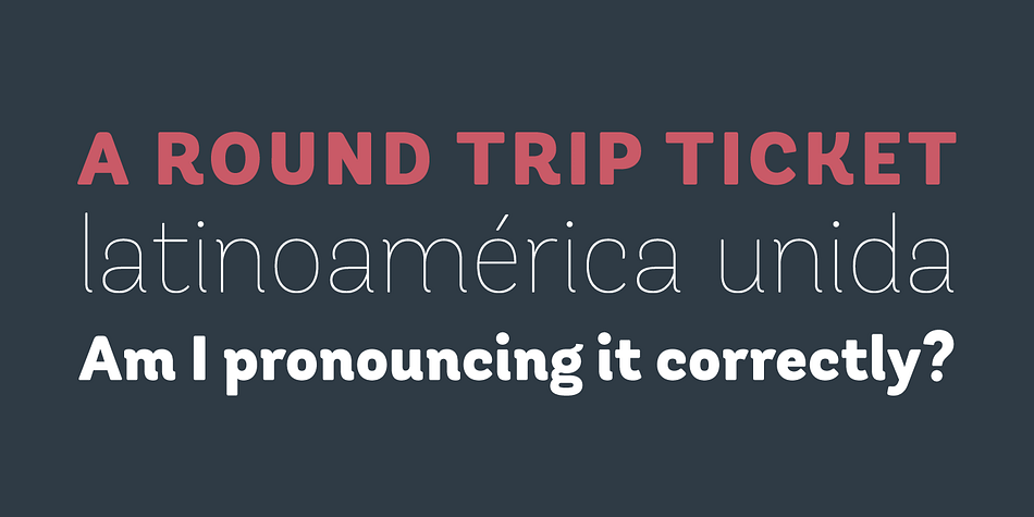 Andes is a typeface with 10 Upright weights, 10 Upright Rounded, 10 Italics & Condensed version, ranging from Ultra Light to Black, each of the same x-height.