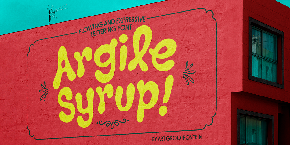 Argile Syrup is a flowing and expressive lettering font.