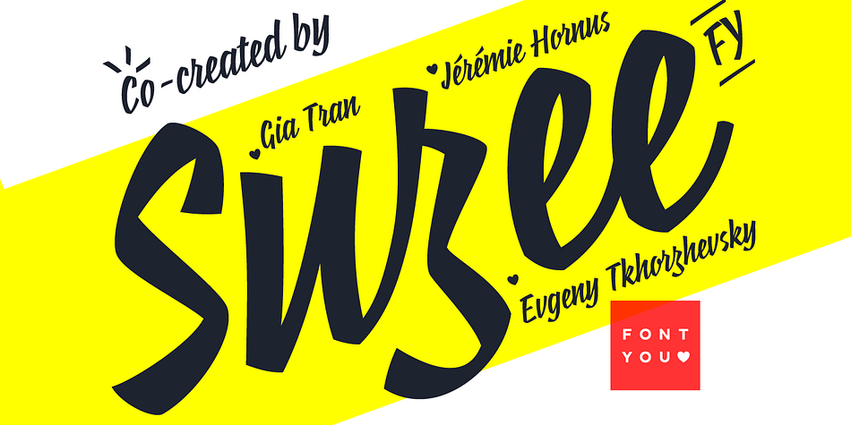 Displaying the beauty and characteristics of the Suzee FY font family.
