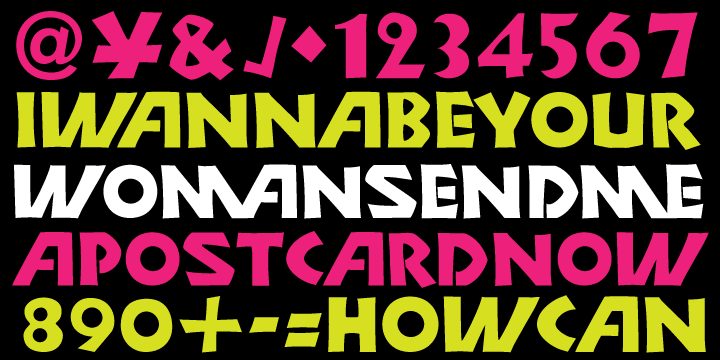 Neuerland font family sample image.