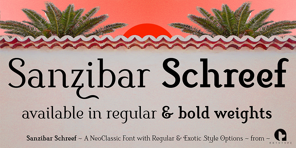 This ability to morph itself on the fly is a key characteristic of Sanzibar, shapeshifting from classic to flamboyant styling via the extensive glyph palette.