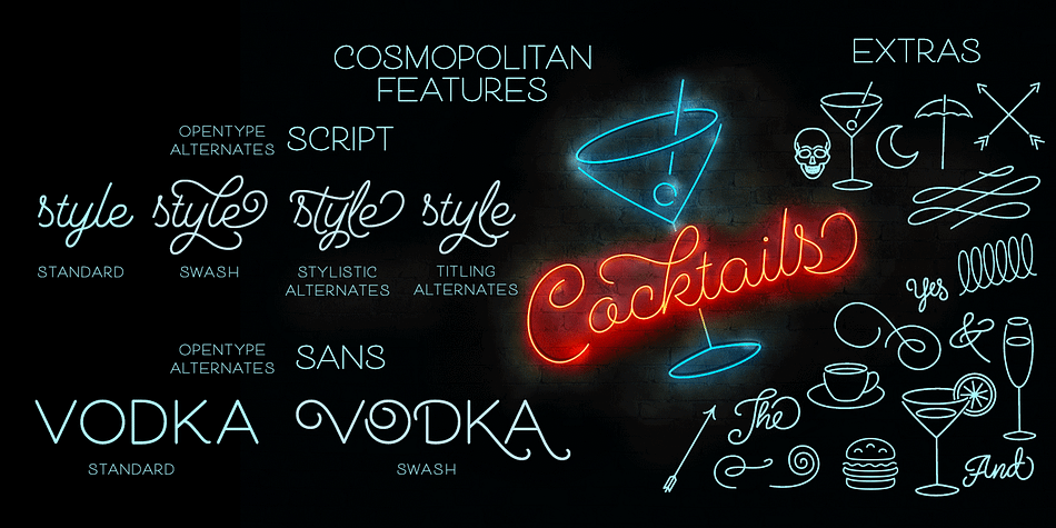 Cosmopolitan Sans has different Swash Alternates for both upper and lowercase characters.