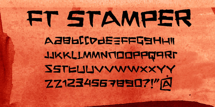 Displaying the beauty and characteristics of the FT Stamper font family.