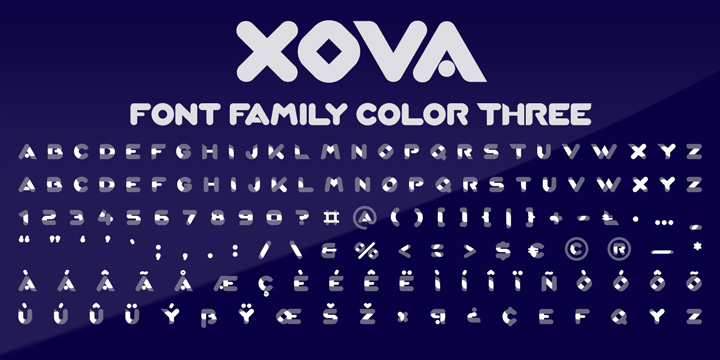 Xova is a a five font family.